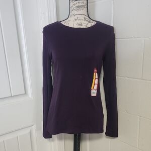 NWT Women's Eddie Bauer Purple Long Sleeve Tee Size Medium